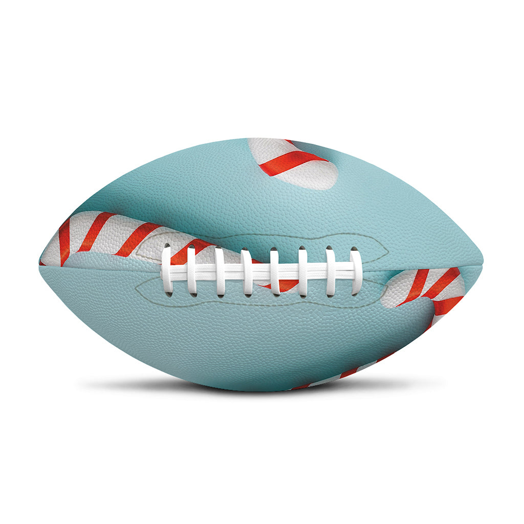 Christmas Candy Candies Pattern Print Rugby Ball