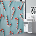 Christmas Candy Candies Pattern Print Shower Curtain