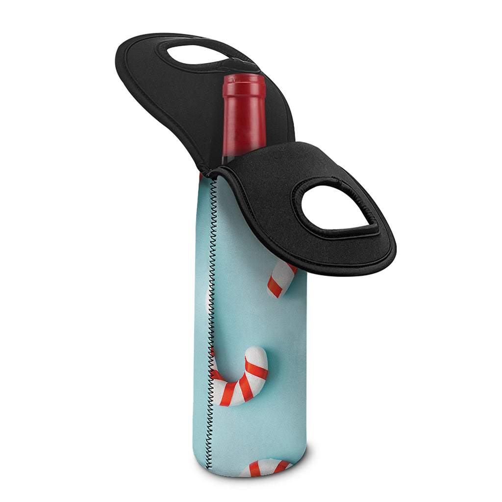 Christmas Candy Candies Pattern Print Single Neoprene Wine Tote