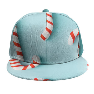 Christmas Candy Candies Pattern Print Snapback Cap