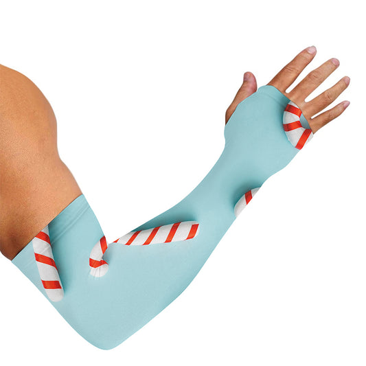 Christmas Candy Candies Pattern Print Sun Protection Arm Sleeves