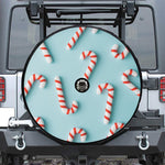 Christmas Candy Candies Pattern Print Tire Cover With Camera Hole