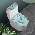 Christmas Candy Candies Pattern Print Toilet Lid And Tank Cover Set