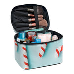 Christmas Candy Candies Pattern Print Travel Makeup Bag
