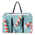 Christmas Candy Candies Pattern Print Utility Tote Bag