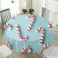 Christmas Candy Candies Pattern Print Waterproof Round Tablecloth