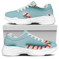 Christmas Candy Candies Pattern Print White Chunky Shoes
