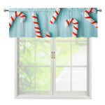 Christmas Candy Candies Pattern Print Window Valance