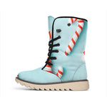 Christmas Candy Candies Pattern Print Winter Boots