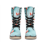 Christmas Candy Candies Pattern Print Winter Boots