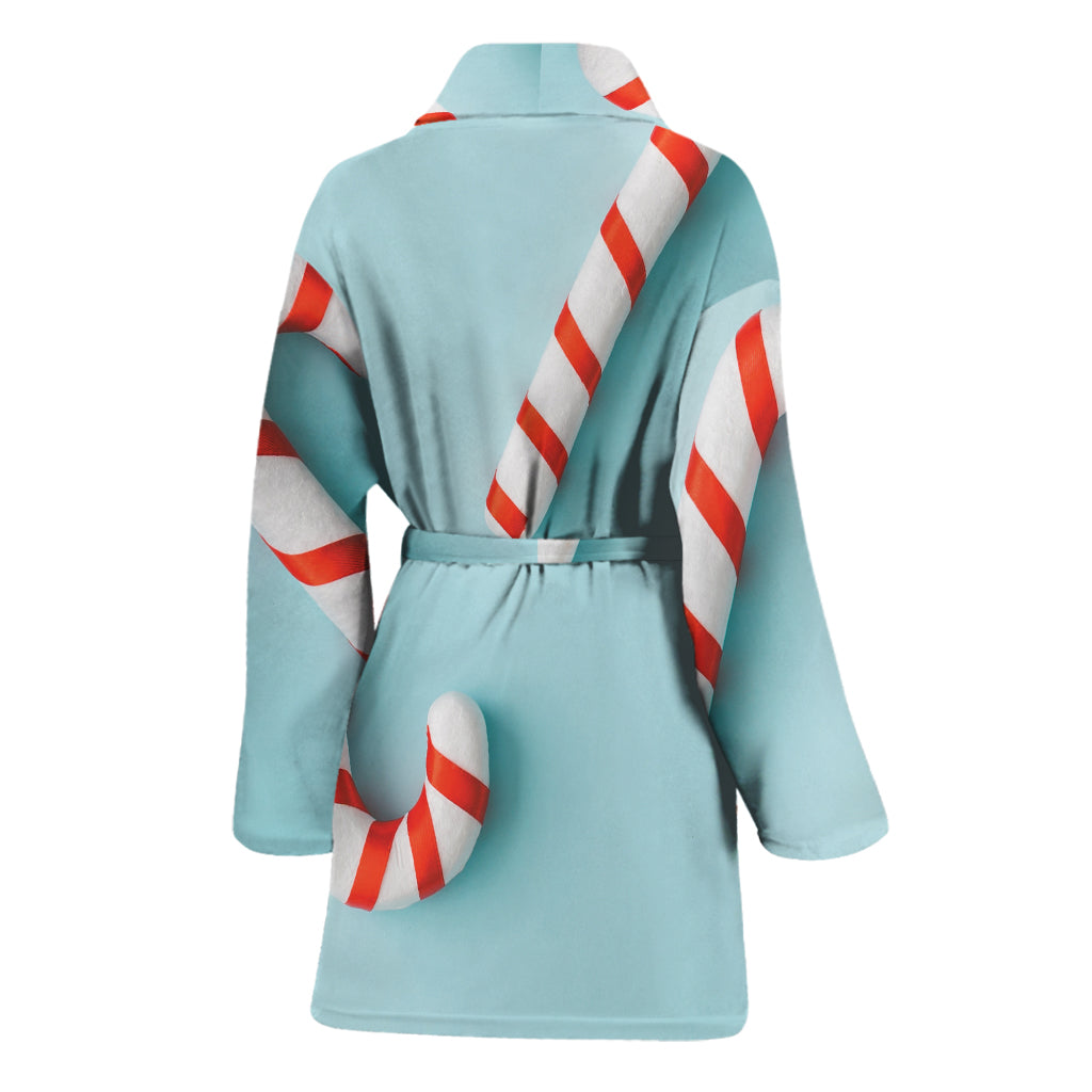 Christmas Candy Candies Pattern Print Women's Bathrobe