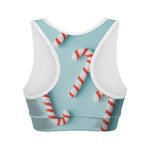 Christmas Candy Candies Pattern Print Women's Sports Bra