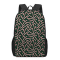 Christmas Candy Cane Pattern Print 17 Inch Backpack
