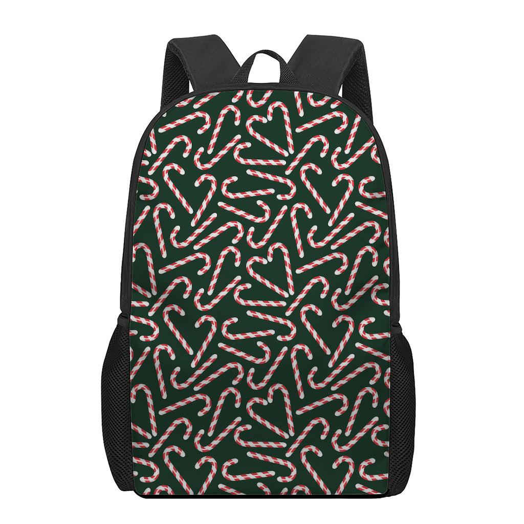 Christmas Candy Cane Pattern Print 17 Inch Backpack