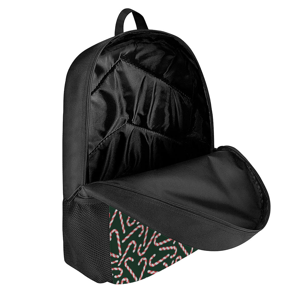 Christmas Candy Cane Pattern Print 17 Inch Backpack