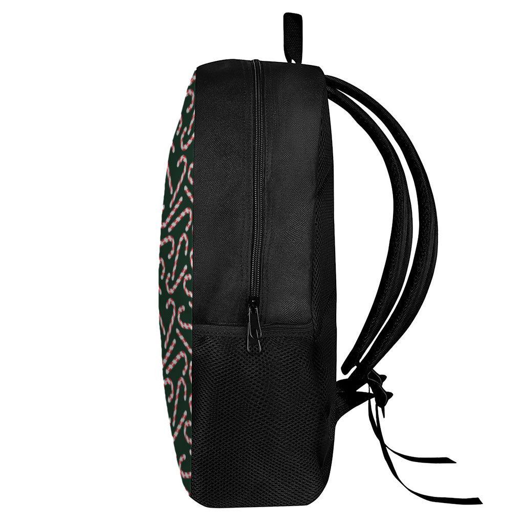 Christmas Candy Cane Pattern Print 17 Inch Backpack