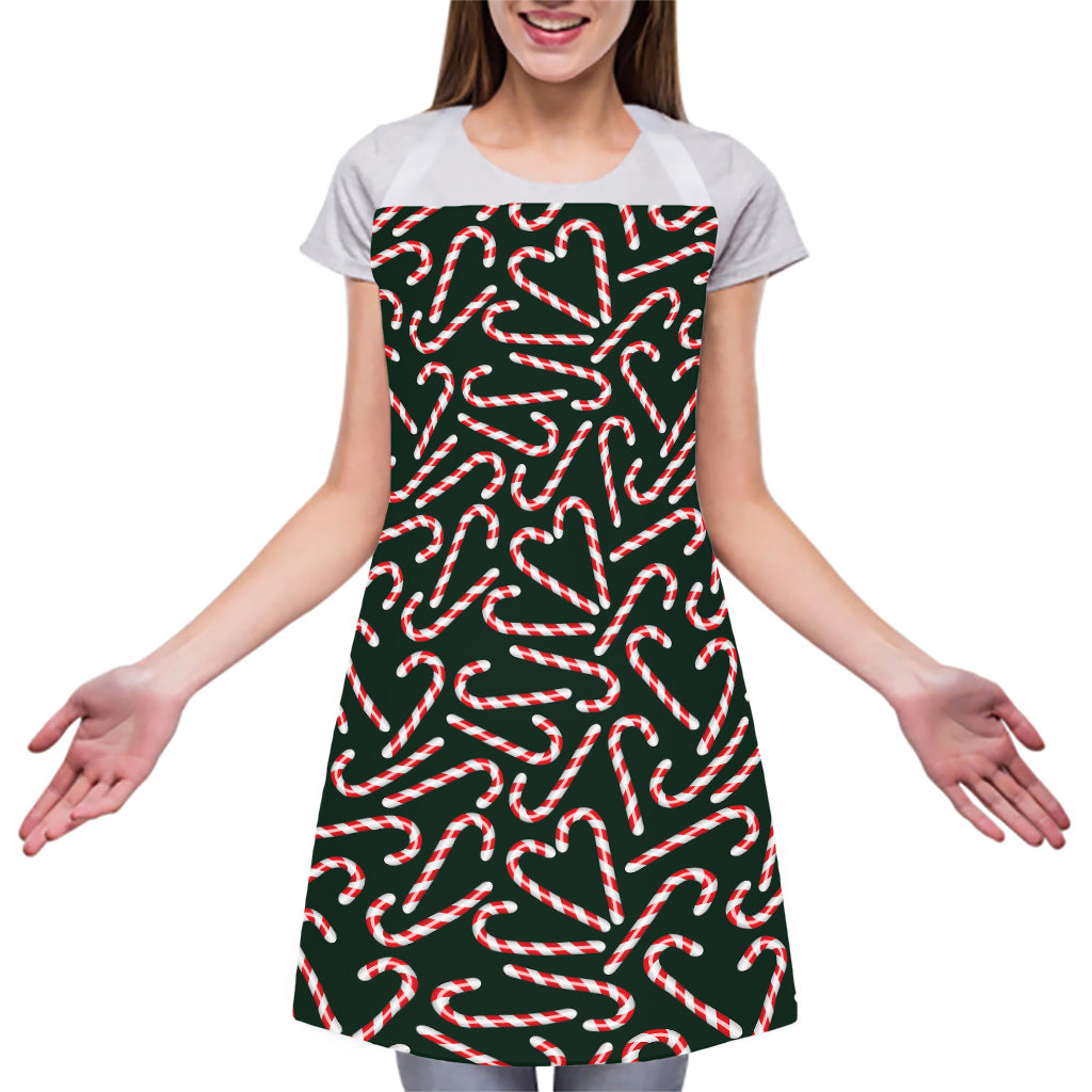 Christmas Candy Cane Pattern Print Adjustable Apron