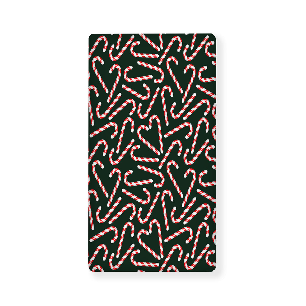 Christmas Candy Cane Pattern Print Baby Crib Sheet