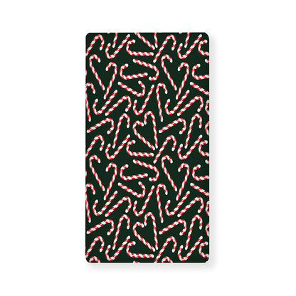 Christmas Candy Cane Pattern Print Baby Crib Sheet