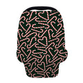 Christmas Candy Cane Pattern Print Baby Seat Cover