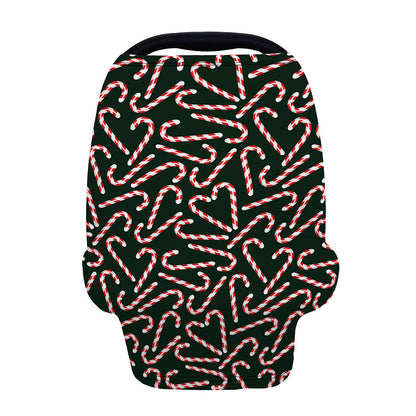Christmas Candy Cane Pattern Print Baby Seat Cover