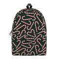 Christmas Candy Cane Pattern Print School Backpack