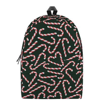 Christmas Candy Cane Pattern Print Backpack