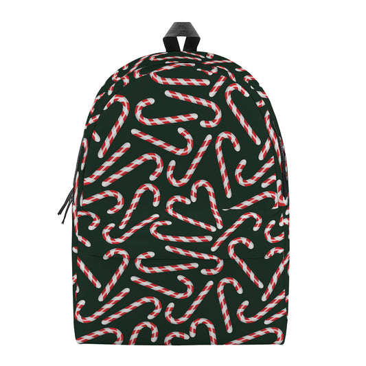 Christmas Candy Cane Pattern Print Backpack