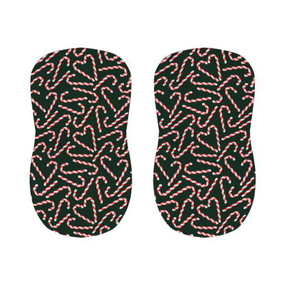 Christmas Candy Cane Pattern Print Bar Stool Covers