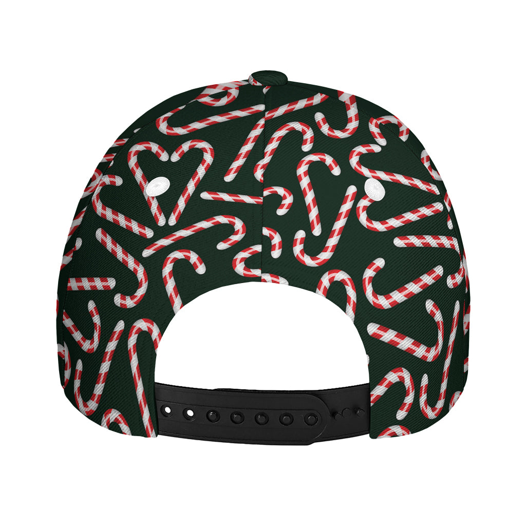 Christmas Candy Cane Pattern Print Baseball Cap