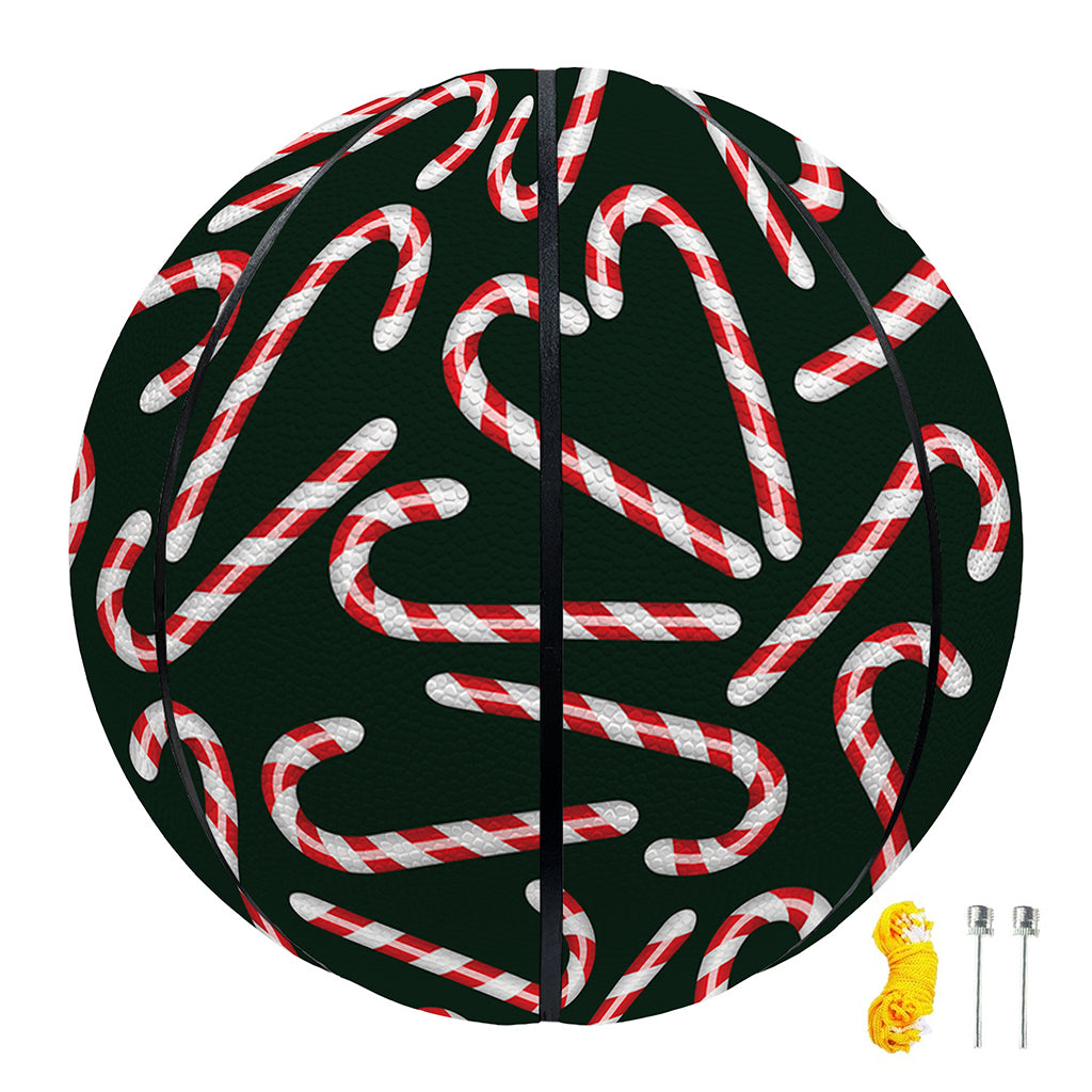 Christmas Candy Cane Pattern Print Basketball