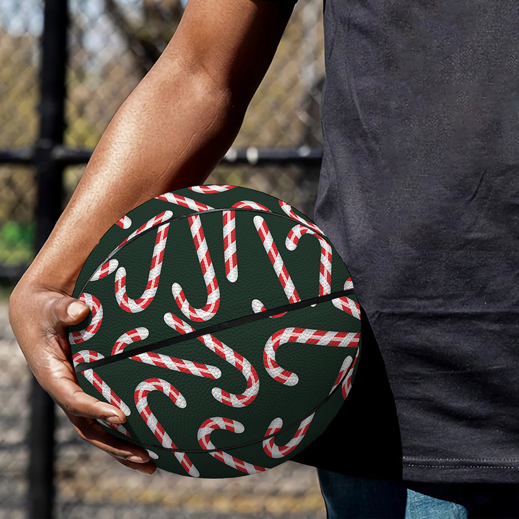 Christmas Candy Cane Pattern Print Basketball