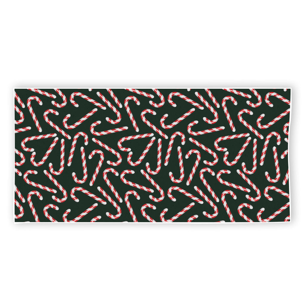 Christmas Candy Cane Pattern Print Beach Towel