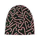 Christmas Candy Cane Pattern Print Beanie