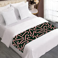 Christmas Candy Cane Pattern Print Bed Runner