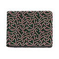 Christmas Candy Cane Pattern Print Bifold Wallet