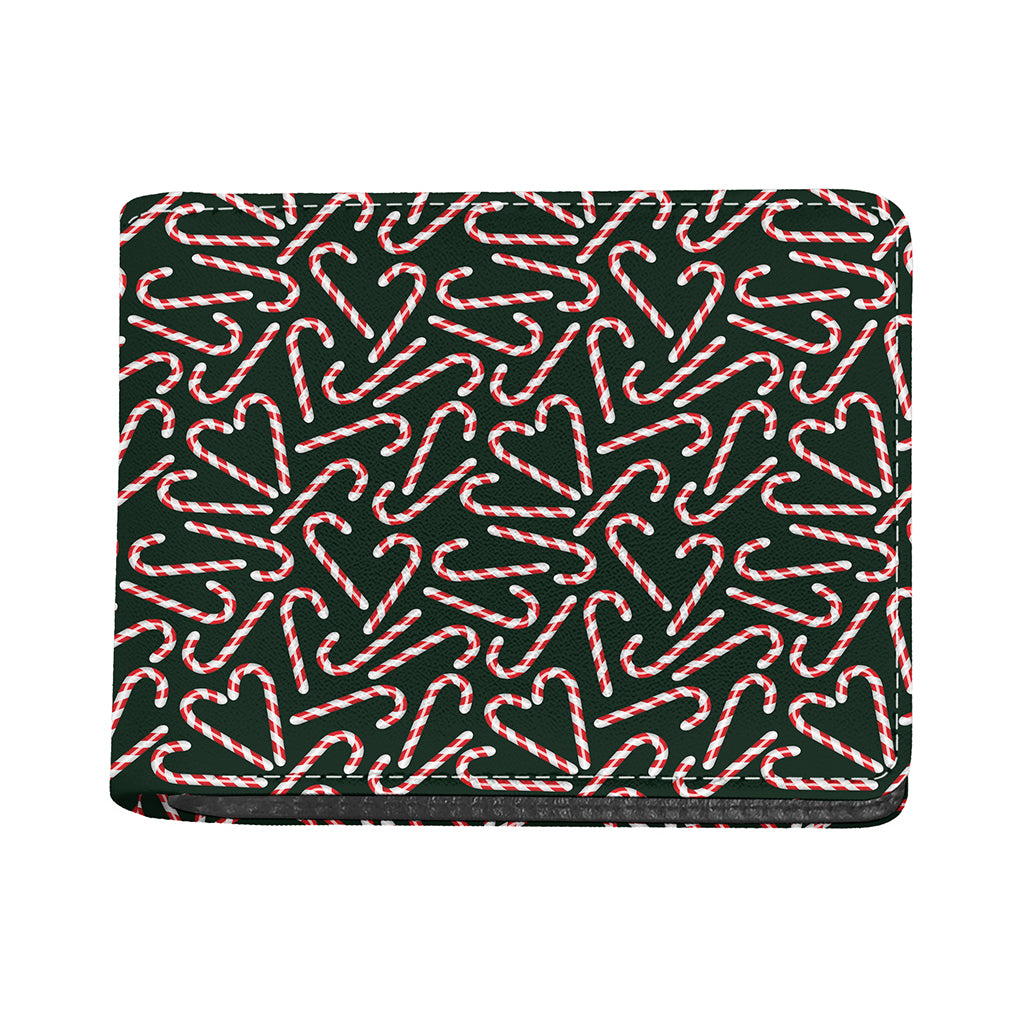 Christmas Candy Cane Pattern Print Bifold Wallet