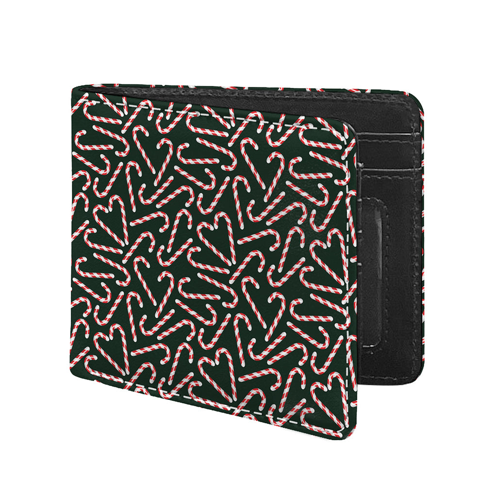 Christmas Candy Cane Pattern Print Bifold Wallet