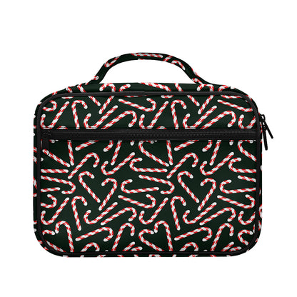 Christmas Candy Cane Pattern Print Briefcase Bible Bag