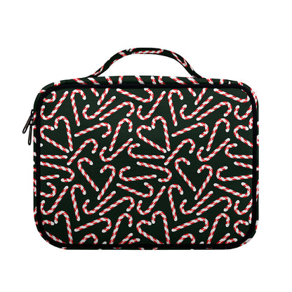 Christmas Candy Cane Pattern Print Briefcase Bible Bag