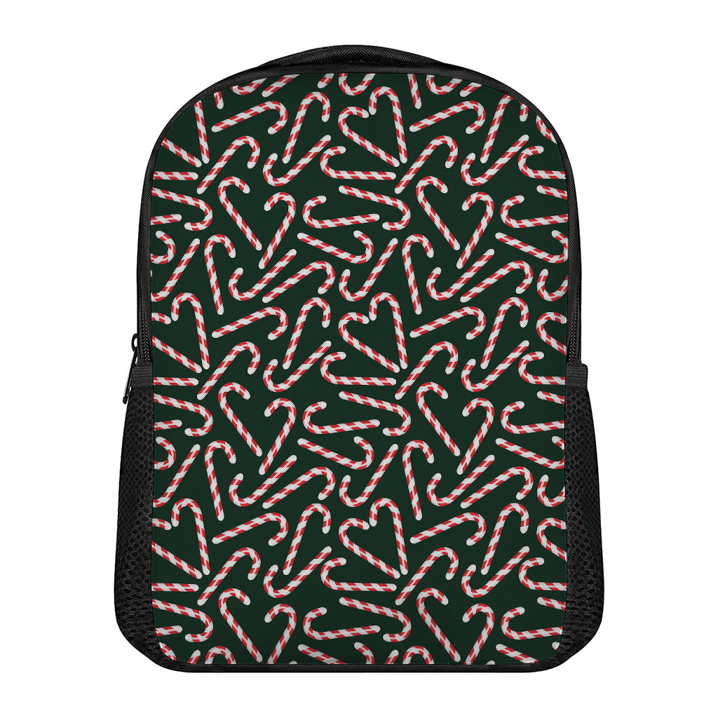 Christmas Candy Cane Pattern Print Casual Backpack