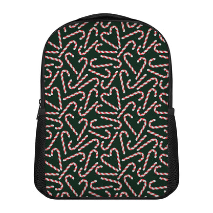 Christmas Candy Cane Pattern Print Casual Backpack