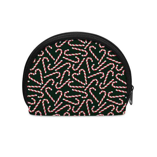 Christmas Candy Cane Pattern Print Coin Purse