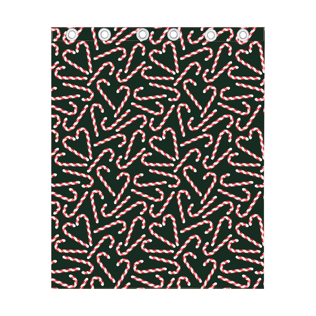 Christmas Candy Cane Pattern Print Curtain