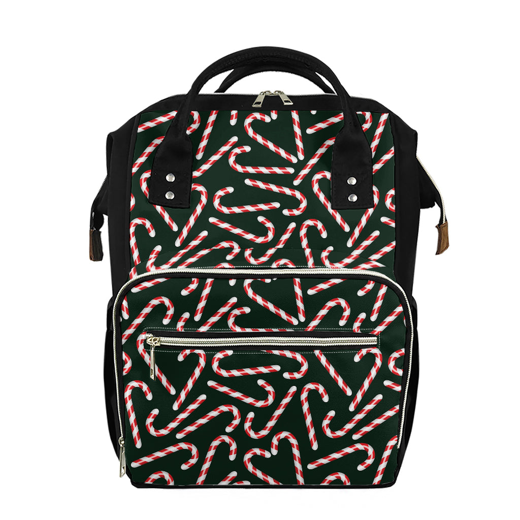 Christmas Candy Cane Pattern Print Diaper Bag