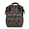 Christmas Candy Cane Pattern Print Diaper Bag