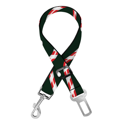 Christmas Candy Cane Pattern Print Dog Seat Belt
