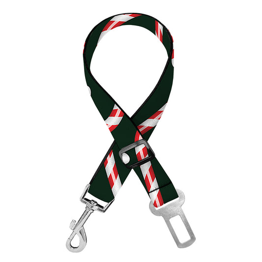 Christmas Candy Cane Pattern Print Dog Seat Belt