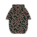 Christmas Candy Cane Pattern Print Dog Zip Up Hoodie