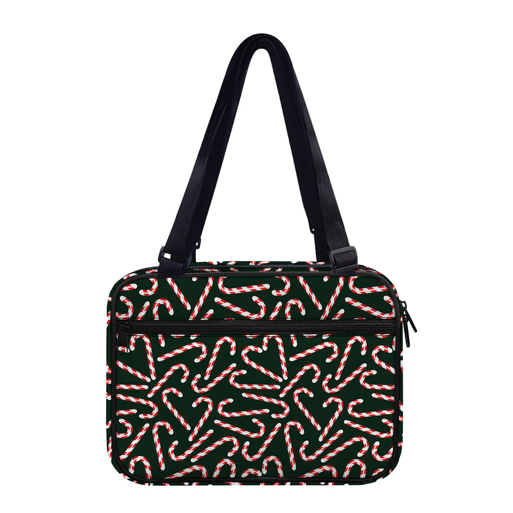 Christmas Candy Cane Pattern Print Double Strap Bible Bag
